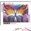 5D-Diamantgemälde zum Selbermachen, schöne bunte Schmetterlinge, Kreuzstich-Set, volle Diamant-Stickerei, Mosaikkunst, Bild von Strasssteinen, Dekor, Geschenk