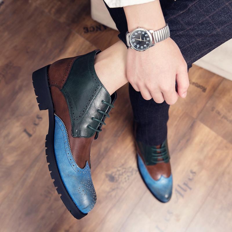 Plus Size Men Leather Boots Fashion Chelsea Booties Men Shoes British Style High Top Nightclub Style Boots