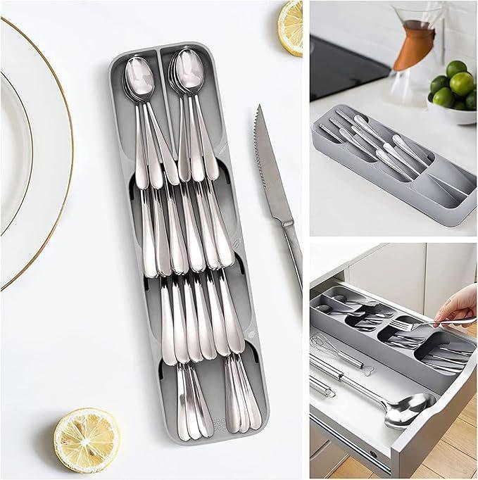 Cutlery Storage Organizer for Kitchen Drawers - Divider and Holder for Forks, Spoons, and Knives