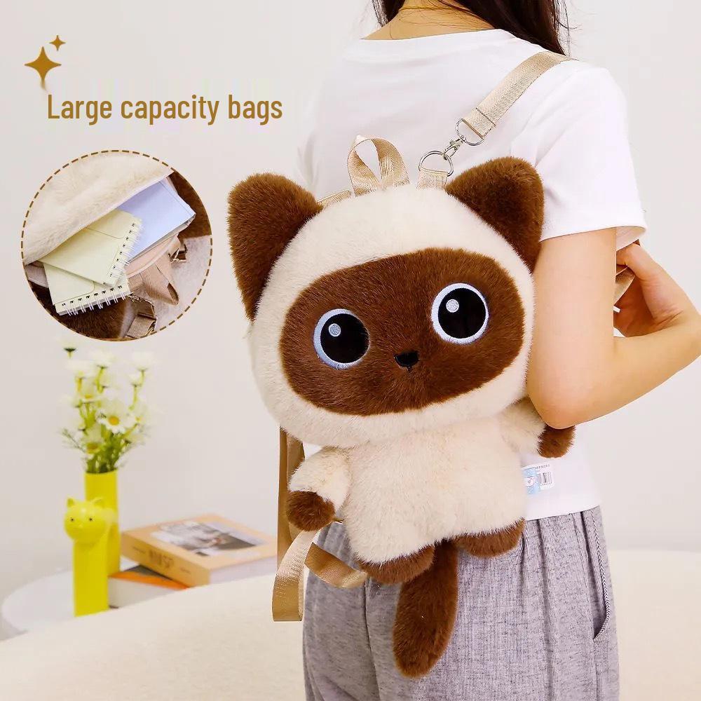 DuoAi Pose Cat Plush Toy Pendant - Simulated Cat Hugging Pillow for Children