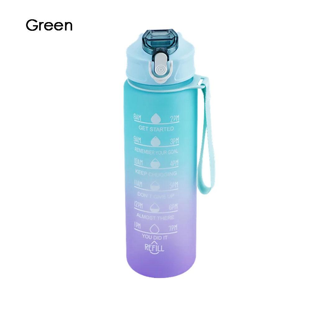 900ml Sports Water Bottle with Time Marker Leak-proof Cup Motivational Portable Water Bottles for Outdoor Sport Fitness BPA Free