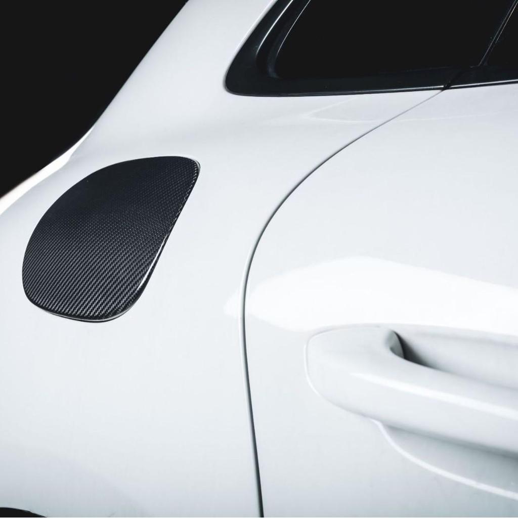 Carbon Fiber Fuel Tank Cap Adhesive for Macan 95B (2014-2023) Models.