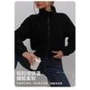 Women S Fleece Jacket Thick Warm Loose Stand Collar Zip Up Long Sleeve Autumn Winter