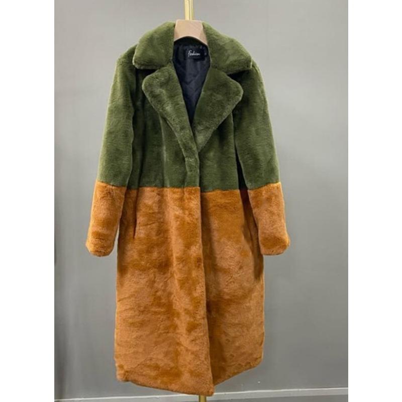 

Зимнее свободное пальто из искусственного меха норки средней длины, пальто с меховым воротником, женское пальто 5XL