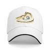 Oyster Pearl Design Baseball Cap Black Hat with Ocean Inspired Shell Pattern Fashionable Streetwear Accessory for Adults