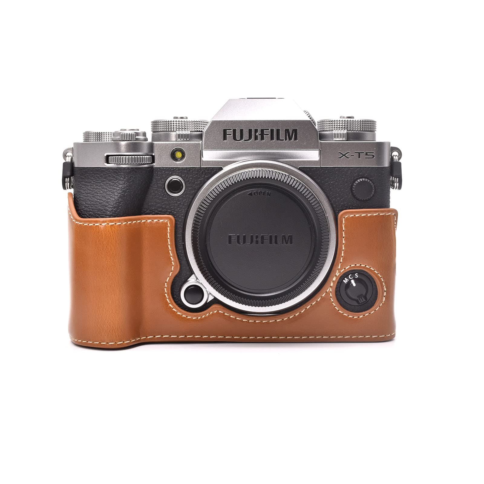 

kinokoo X-T5 Case, FUJIFILM XT5 Camera Case, XT5 Cover, XT5 Body Case, PU Leather, Battery Replacement, Tripod Mountable (Brown)