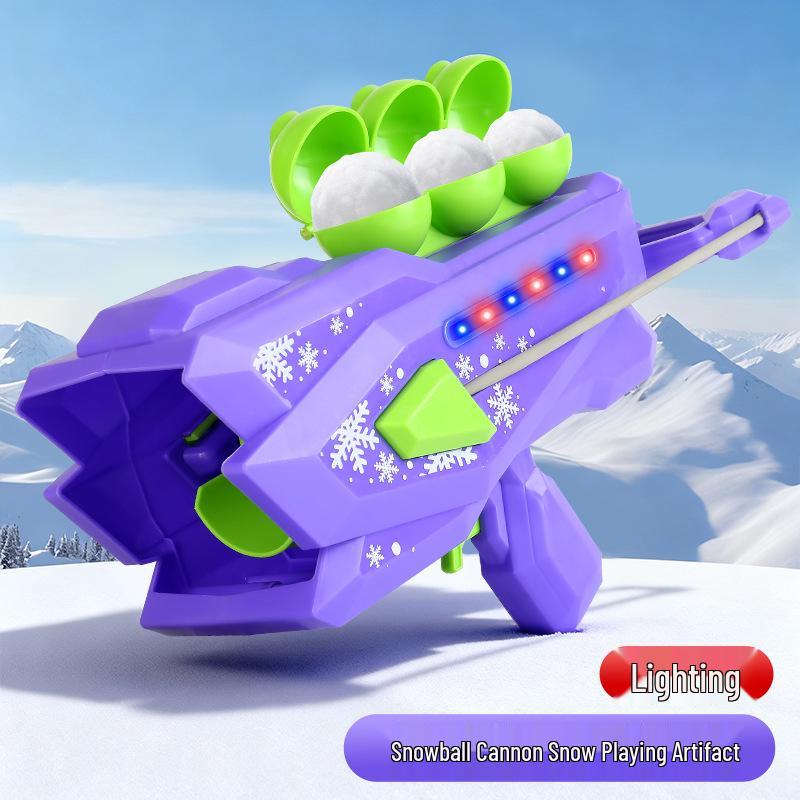 Children's Snowball Launcher - Winter Outdoor Play Snowball Thrower and Clip for Snowball Fights