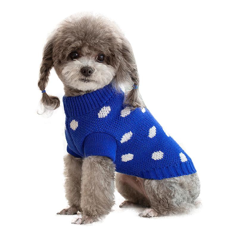 Зимняя теплая одежда для собак, милый свитер для собак, мягкое вязаное пальто для маленьких и средних собак, одежда для чихуахуа и йорков, товары для животных