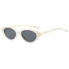New Oval Cat's Eye Metal Sunglasses Fashion Personality YK Premium Spicy Street Shooting Sunscreen Sunshade
