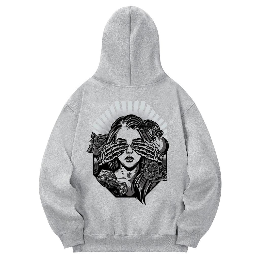 Khg0024 Eye Of Truth Fleece Hoodie - Gray