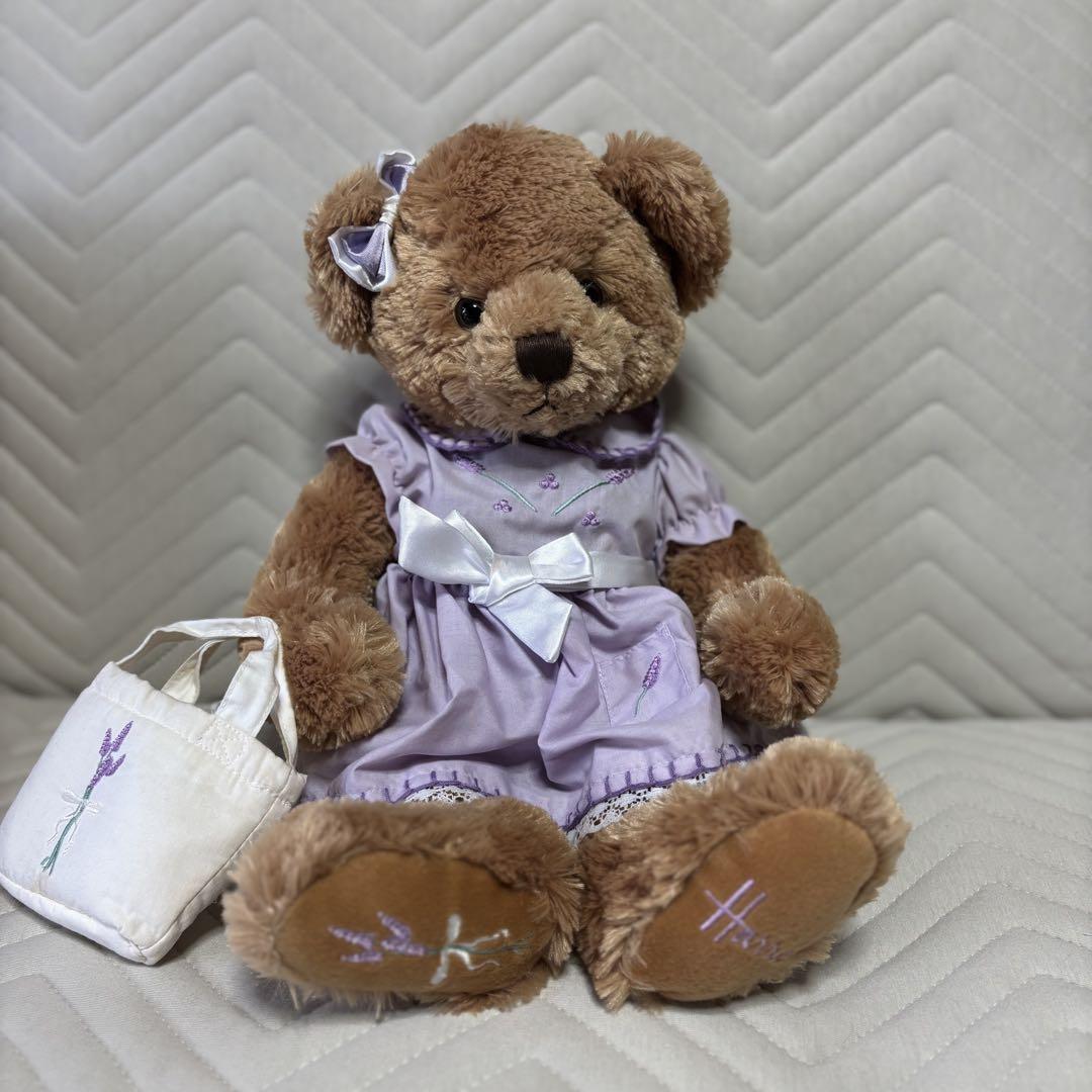 

[USED] Harrods Floral Bear 2007 Lavender Teddy Bear