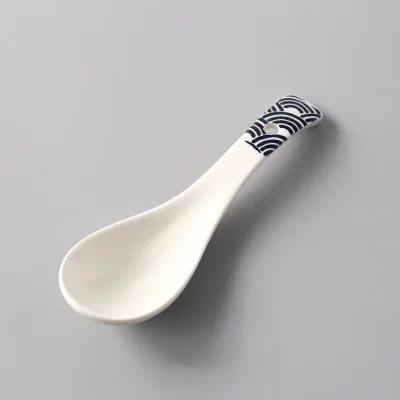

1Pcs Ceramic Spoon Multi-Function Glaze Porcelain Japanese Scoop Porridge Soup Spoon Tableware Restaurant Household Kitchenware