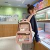 Schoolbag Schoolbag Junior High School Girls High Value Niche Two-dimensional Transparent Pain Bag Backpack Japanese Primary School Students Cartoon 