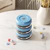 3Pcs Magnetic Pill Boxes Stackable Travel Pill Case Mini Medication Organizer Portable Pill Container for Supplements Capsules