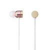 ELECOM Stereo Earphones, Tangle-Free Flat Cord (Y-Type), 9mm Driver, Sweet Pink X Gold, EHP-CAG3510PN3