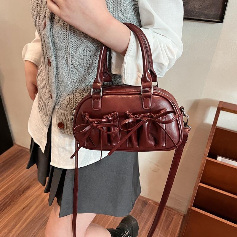 New spring and summer bags, women's handbags, straps, bows, large-capacity shoulder messenger bags