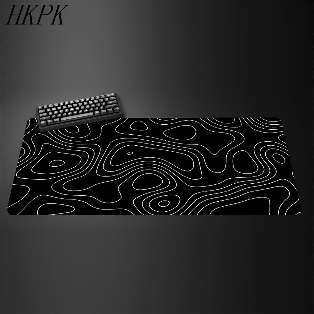 Large Mouse Mat Black And White Mousepad Gaming Mousepads Rubber Keyboard Mats Abstract Desk Pad Strata Liquid Office Mouse Pads