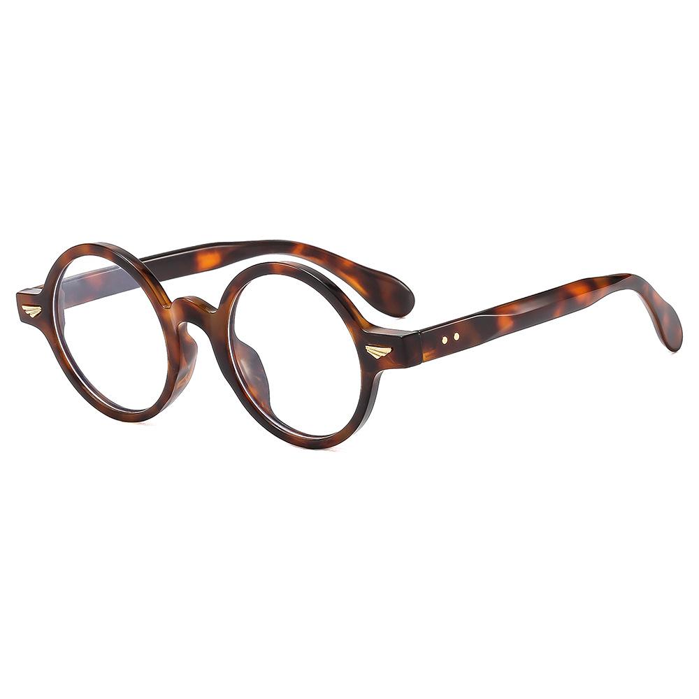 Damen Trendige Brille mit rundem Rahmen und Engelsflügel-Design - Einfache Blaulichtfilterbrille, Neuer Literarischer Stil