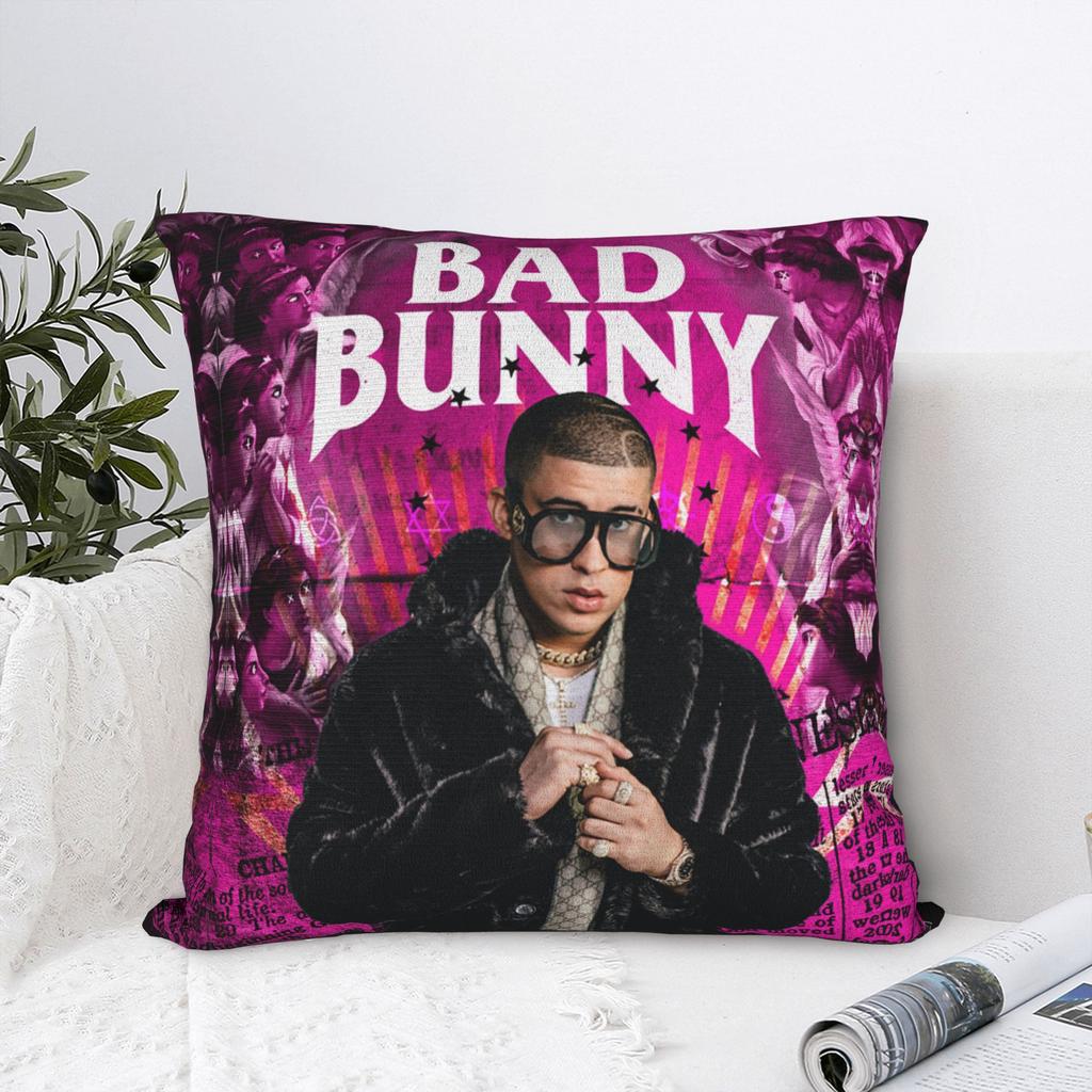 Bad World Tour Pillowcase Polyester Cushion Cover Decor Bunny Pillow Case Cover Seat Square 40X40cm
