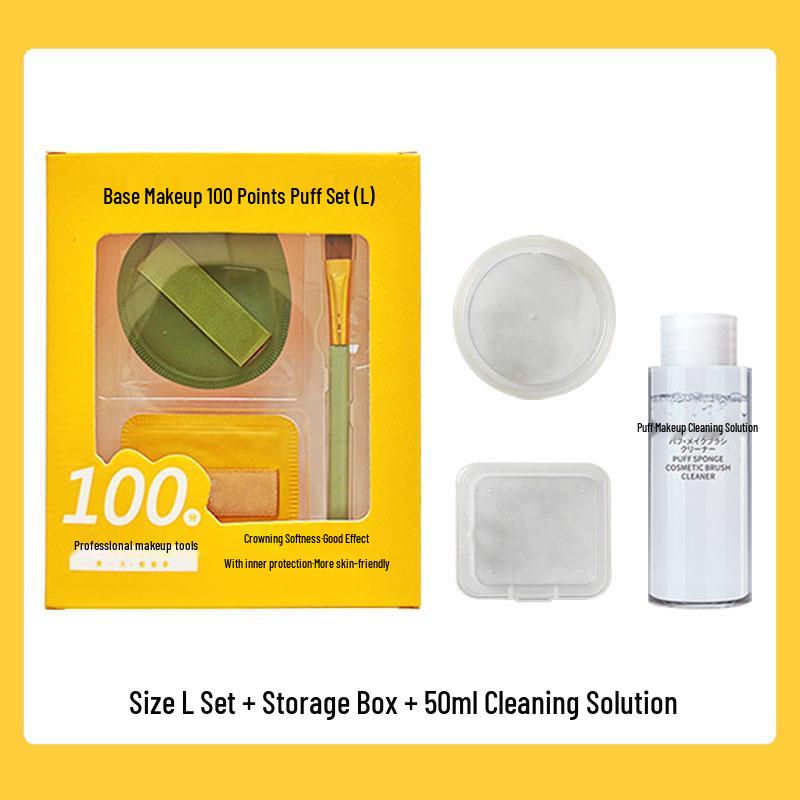 100% Cotton Marshmallow Cushion Puff - XL Makeup Blender for Wet & Dry Use