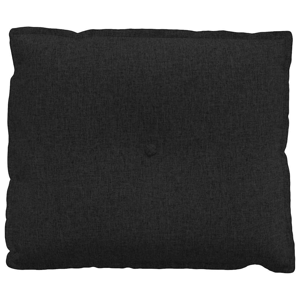 Back Cushion Black 60 X 19 X 50 Cm Fabric