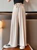 Girls' Ice Silk Wide-Leg Korean-Style Summer Pants - Breathable, Casual Long Pants for Kids 2025