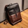 Men Leather Backpack Large Capacity Waterproof School Bags For Teenagers College Laptop Backpack Bookbags Mochila Escolar