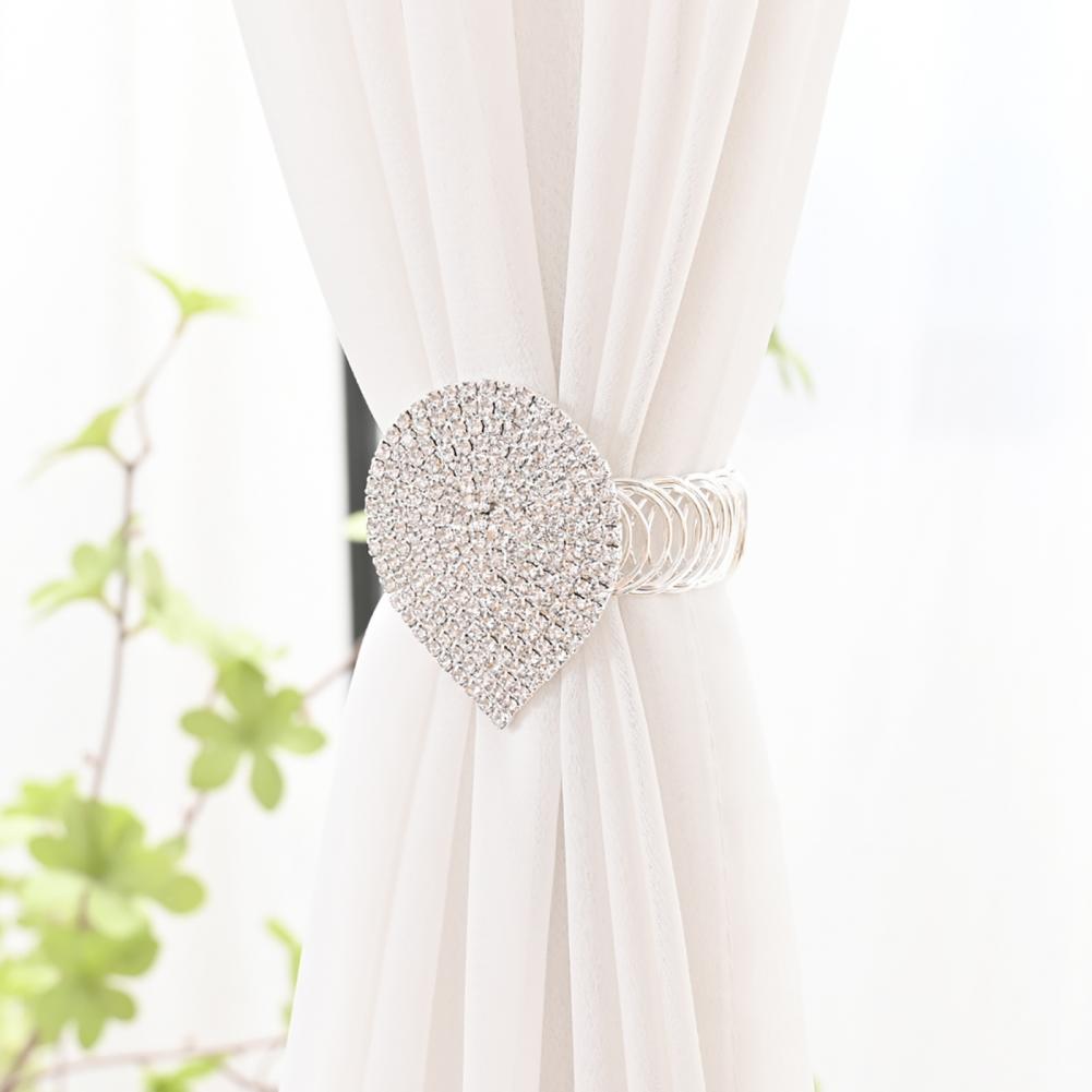 Curtain Buckle Beautiful Elegant Faux Crystal Alloy Curtain Tieback Decorative Living Room Curtain Holder Hook Holder Home Decor