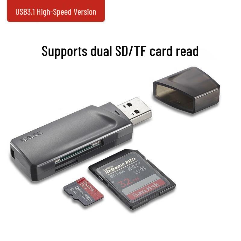 Biaowang SCRM401 USB 3.2 Type-C 3-in-1 Card Reader