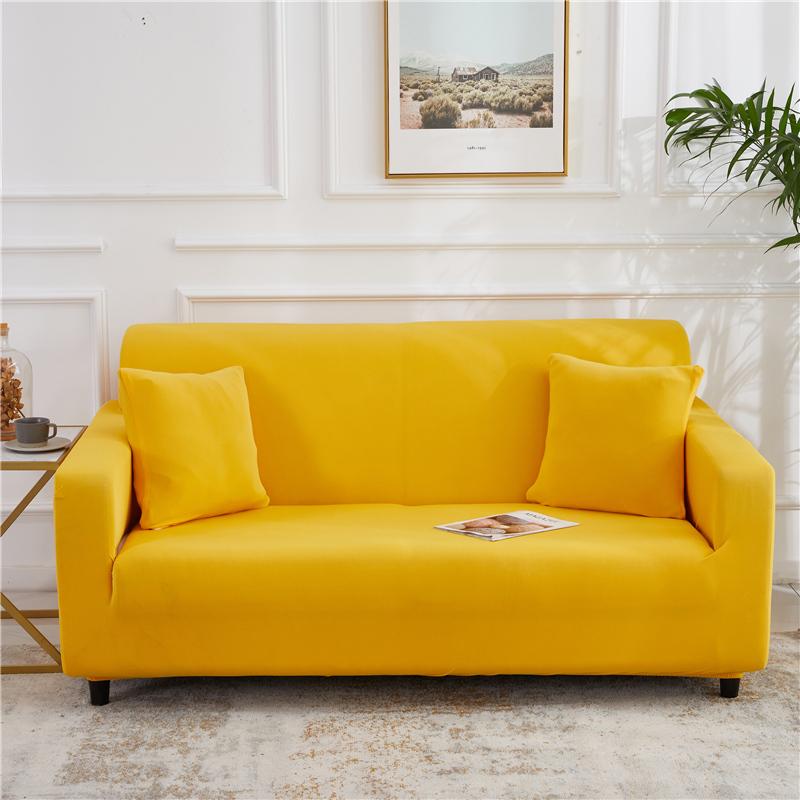 1 Stück elastische Sofabezüge für Wohnzimmer, einfarbig, Spandex, Schnitt-Eckbezüge, Couch-Abdeckung, L-Form, Sie müssen 2 Stück Abdeckung kaufen