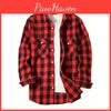 Plaid Shirts Mens Classic Buttonup Smart Casual Flannel Shirt Long Sleeved Chest Two Pockets Design Spring Autumn Men Tops