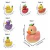 Resin Duck Figurine Cartoon Miniatures Ornament Desktop Decoration Fruit Duck Statue  Model Toy