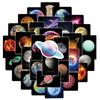 50Pcs Universe Planets Stickers Outer Space Planets Waterproof Vinyl Decals For Laptop Refrigerator Luggage Computer Car