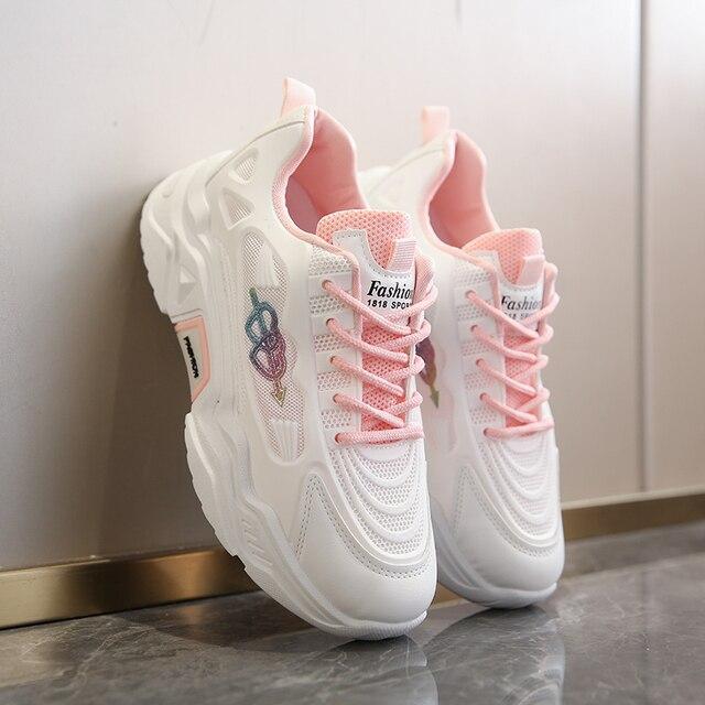 

Осенние женские кроссовки на платформе, модные милые теннисные женские вулканизированные туфли, уличная прогулочная женская обувь Zapatos De Mujer 40