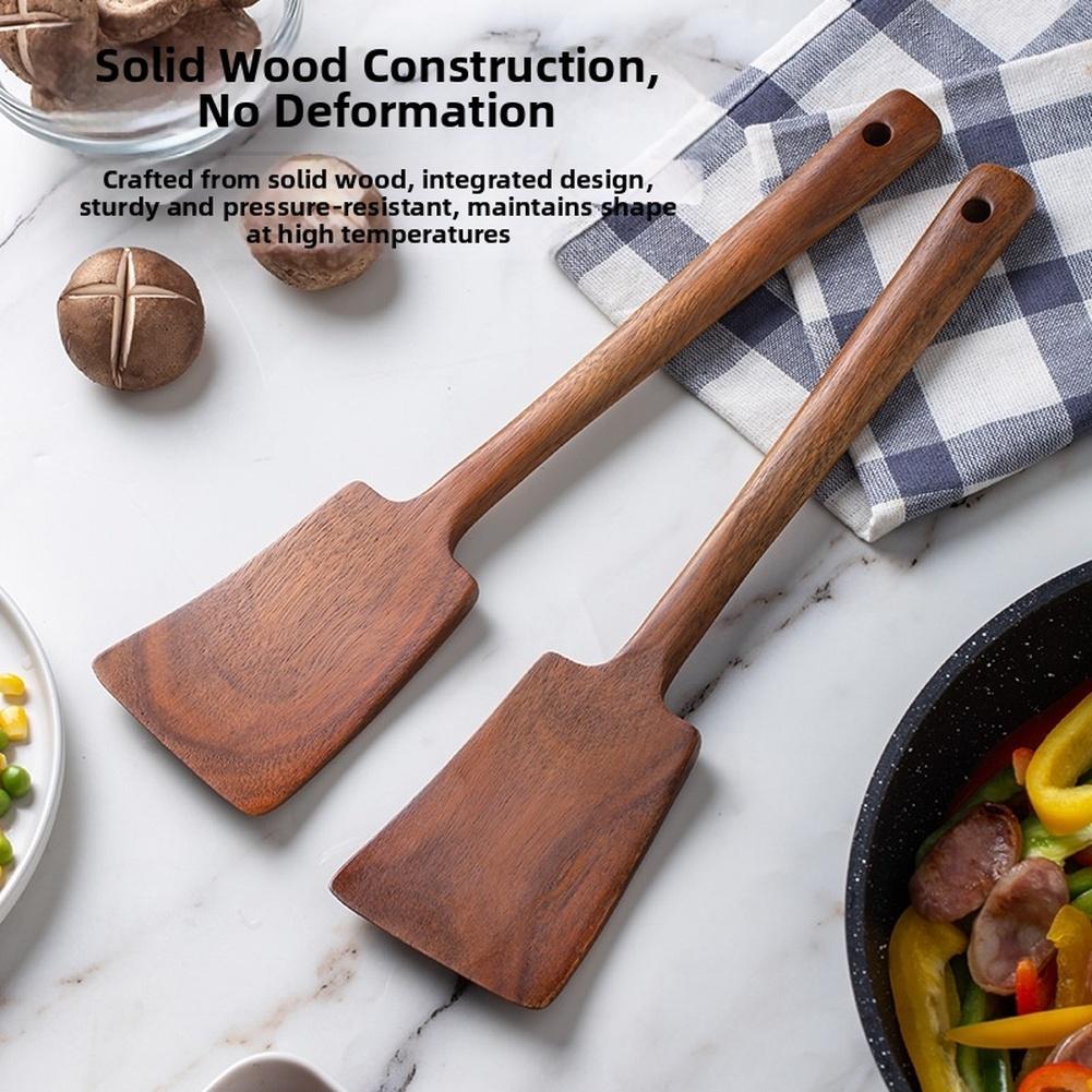 Acacia Wood Spatula for For home Kitchen Use 34.8 x 8.8 cm Heat Resistant Wooden Cooking Utensil with Smooth Edges