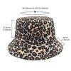 Fashion Leopard Print Double Sided Bucket Hat Unisex Sun Protection Outdoor
