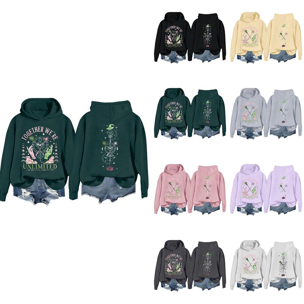 Women's Fashionable Daily Versatile Casual Hooded Sweatshirt, Daily Long Sleeved Patch Top Sweatshirt