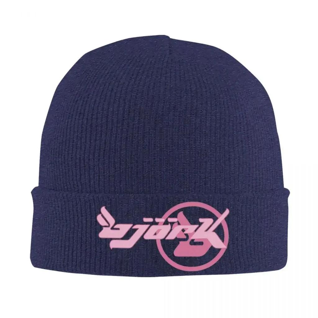 New Bjork Beanie Hats Logo Vintage Caps Unisex Women Unisex Kpop Knit Hat Spring Design Warm Beanie Hat