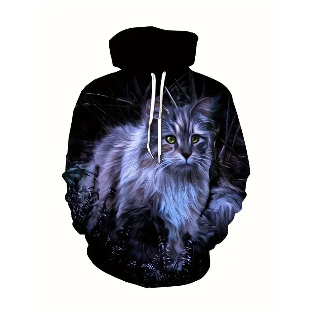 Men's Animal Print Versatile Comfort Sweatshirt Casual Simple Hoodies Sweatshirts Men’s