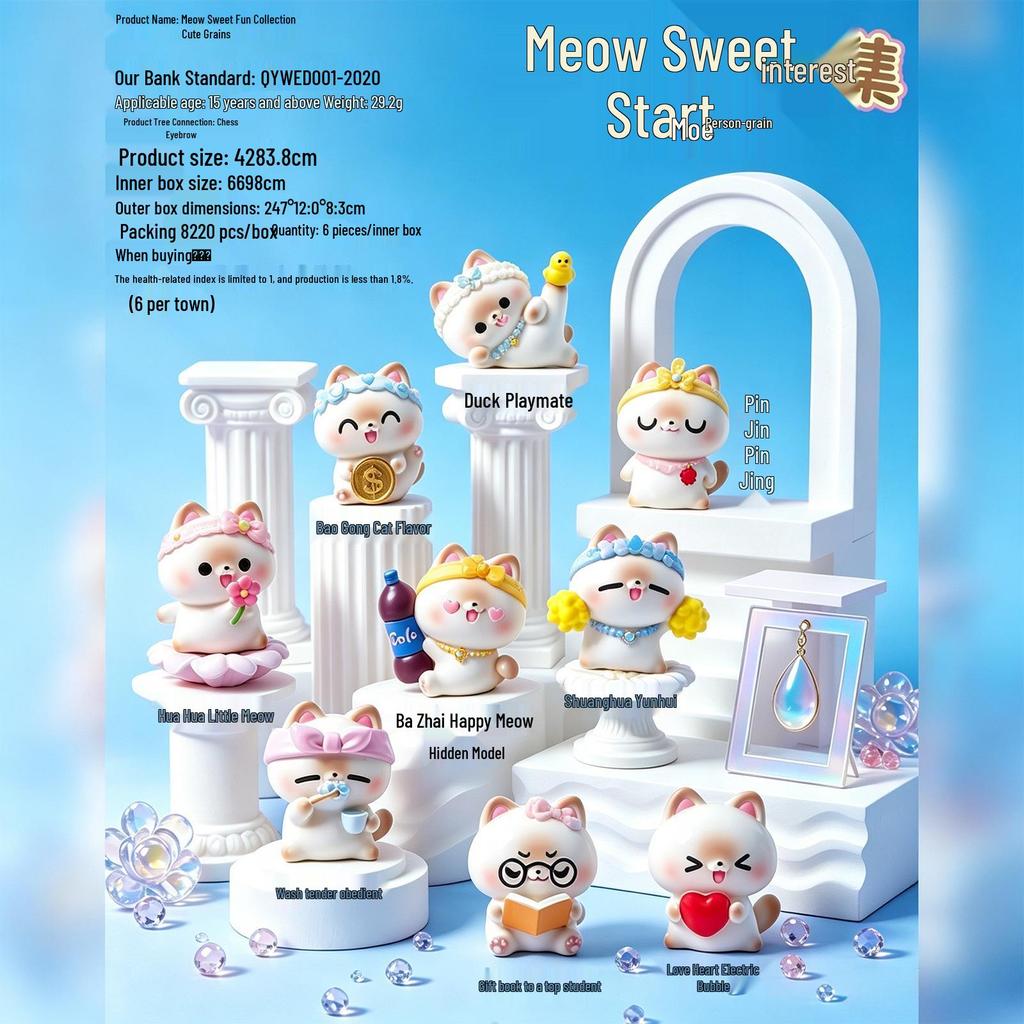Chao Wan Super Stable Emotion Little Fairy Luo - Second Wave Flocked Blind Box Cute Desktop Decoration Ornament.
