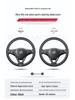 Genuine Leather Steering Wheel Cover for Buick: Compatible with Excelle, Regal, Envision, Verano, GL6, GT, and GL8 Models.