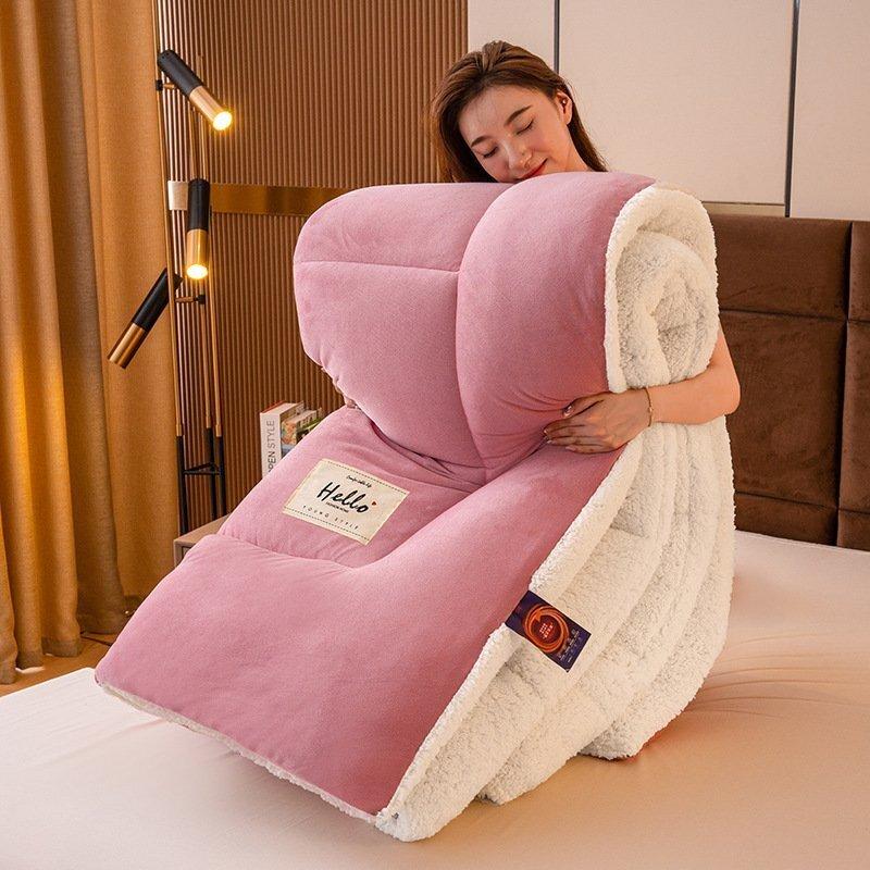 Students Fall And Winter Thickened Wool Futon Space Comforter Duvet Skin-Friendly Cotton Fabric Warm Quilt Vacuum Futon Warm