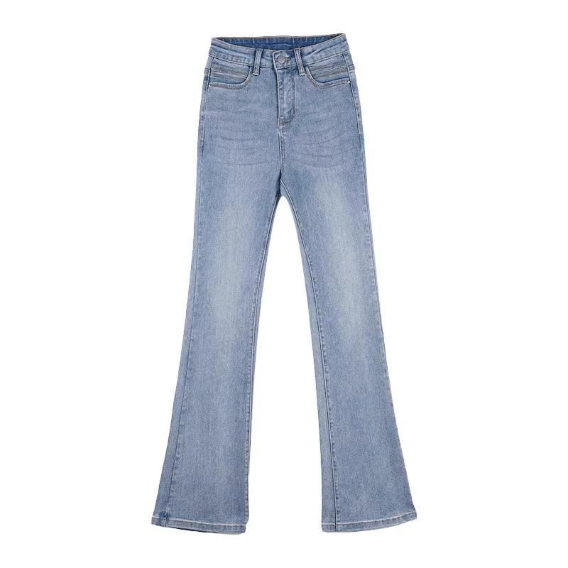 Women's High-Waisted Micro-Flared Jeans - 2025 Slim Fit Stretch for Spring & Autumn