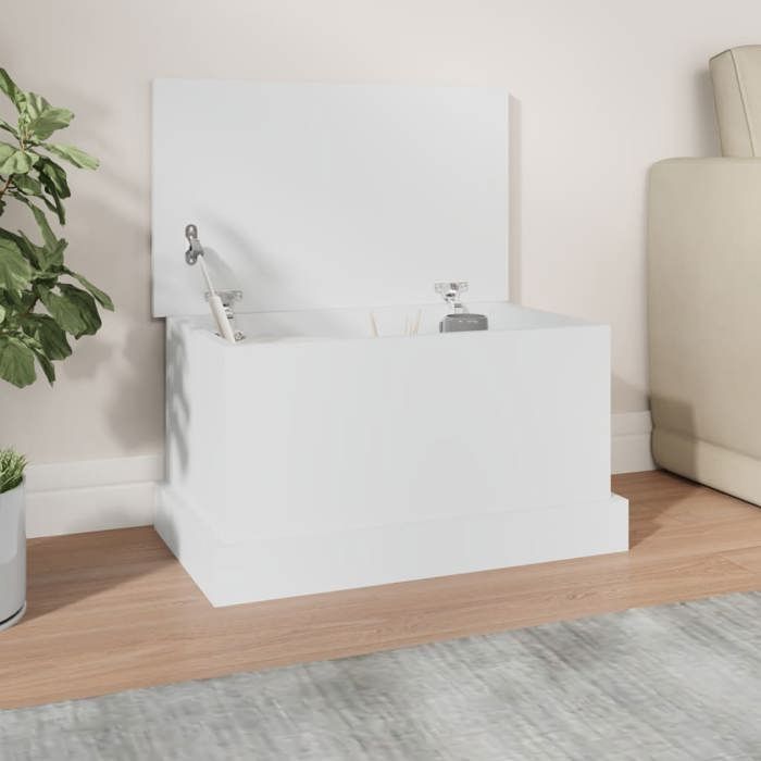 VidaXL Boîte de rangement blanc 50x30x28 cm bois d'ingénierie 816496