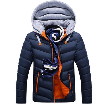 Mężczyźni Winter Warm Down Jacket Stand Collar Cotton Padded Jacket Casual Puffer Jacket