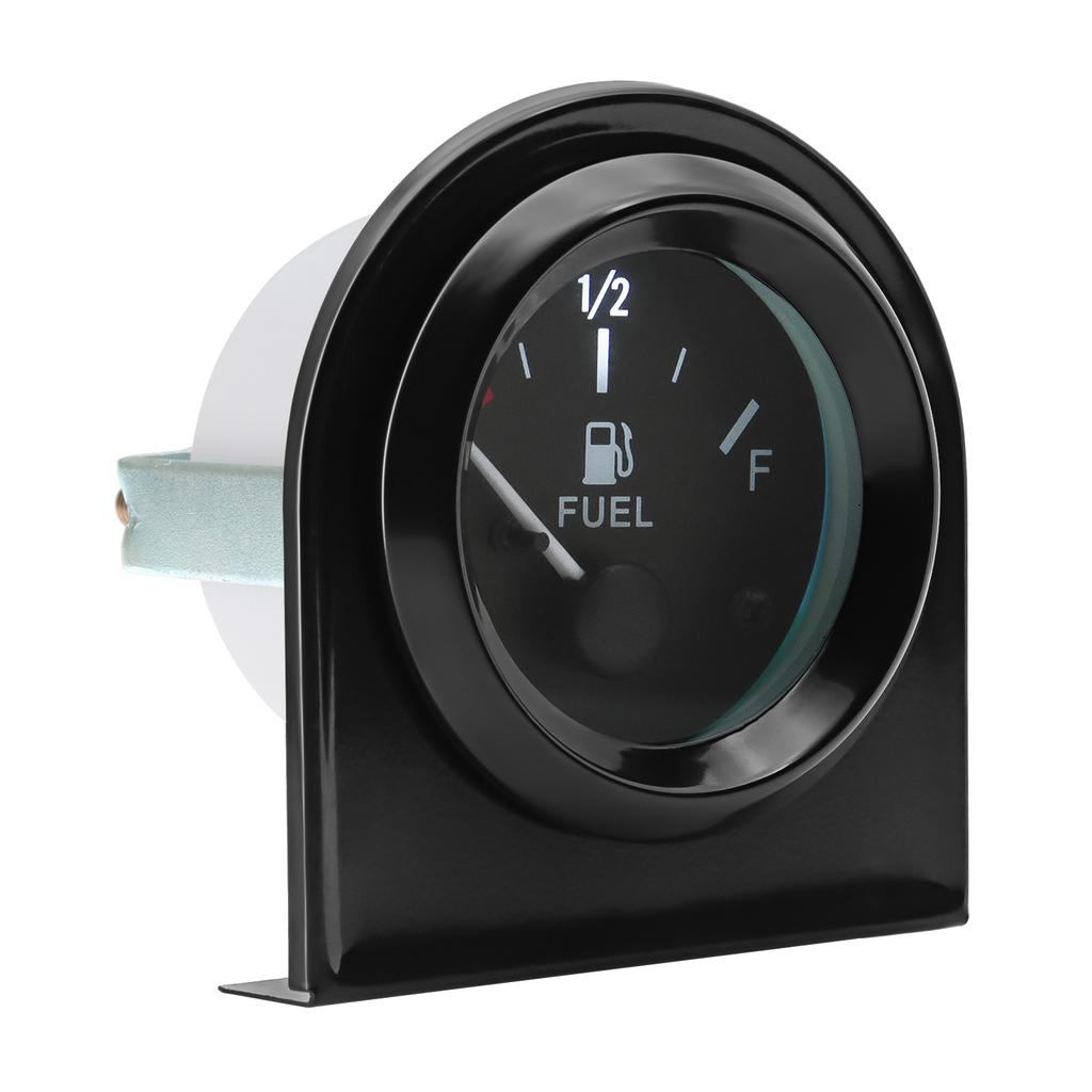 2" 52mm Digital Fuel Level Gauge Voltmeter Oil Temp Water Temp Oil Pressure Gauge With White LED Light For 12V Gasoline Car