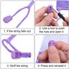 Wisdompro Zipper File A4 Waterproof File Mesh Thick Bags, Size, Case, Case, Document/Receipt Storage, Vinyl, 4-Pack (Purple + Yellow)