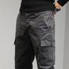 Spring and Autumn Tide Brand Youth Tied Feet Tooling Trousers Men's Large Size Casual Tooling Trousers Men's European and American Street Tooling Trou