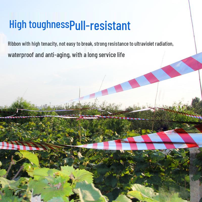 Double-Sided Reflective Bird Repellent Ribbon - Flashing Warning Tape for Farmland and Orchards