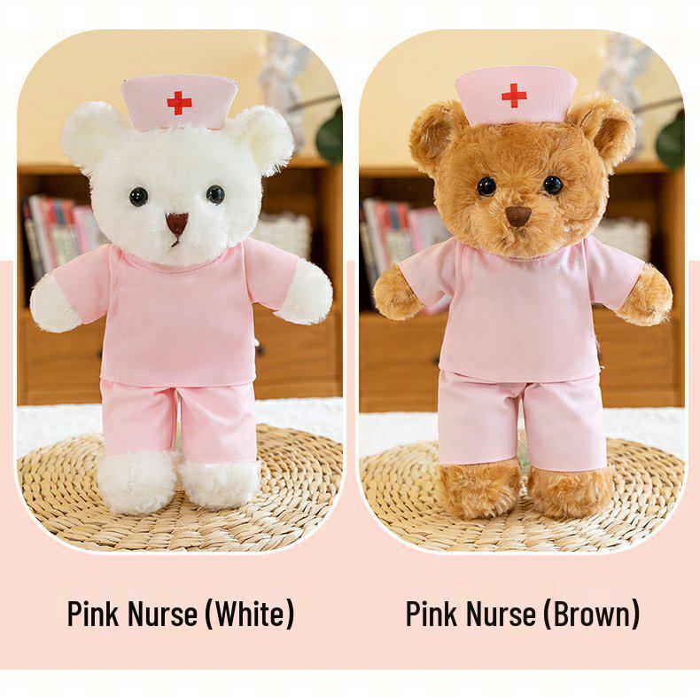 Pluszowa zabawka miś absolwent pielęgniarstwa – pluszowy prezent o tematyce lekarskiej